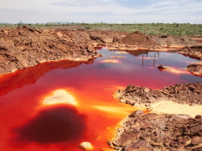 Human pollution of soil
